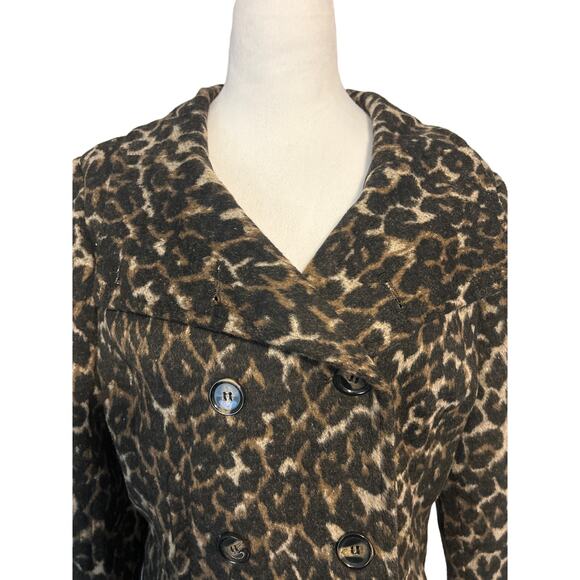 Thread & Supply Women’s Coat Animal Print Size XL Soft Wool Blend Pockets NWT - Picture 5 of 12
